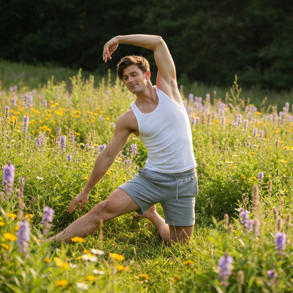 Man in physical activity